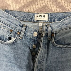 Agolde High Rise Light Blue Jeans
